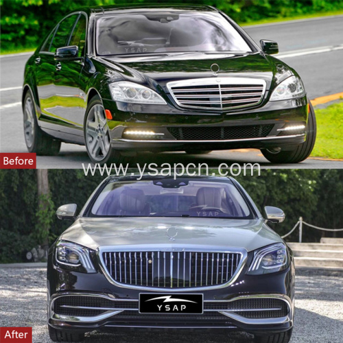 Sclass W221 upgrade to W222 Maybach style bodykit